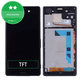 Wyświetlacz do Sony Xperia Z3 D6603, Ekran dotykowy z ramką, Czarny, Black, TFT