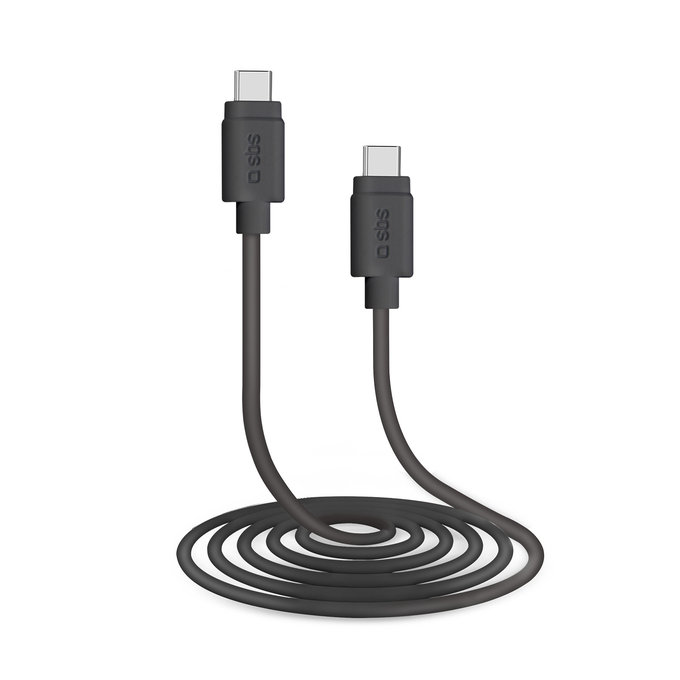 Kabel USB-C / USB-C (1.5m), czarny, black, SBS