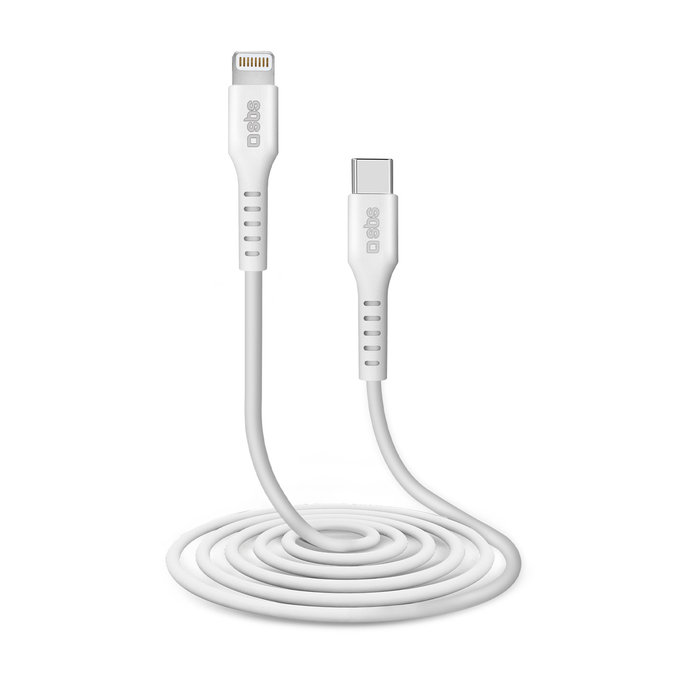 Kabel Lightning / USB-C (2m), Biały, White, SBS