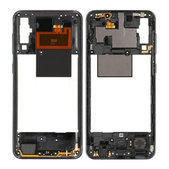 Ramka srodkowa do Samsung A50 A505F, GH97-23209A, Czarny, Black, Genuine Service Pack