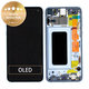 Wyświetlacz do Samsung S10e G970F, Ekran dotykowy z ramką, GH82-18852C, GH82-18836C, Prism Blue, Genuine Service Pack