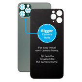 Tylne szklo z duza dziura na aparat do iPhone 11 Pro Max, Zielony, Green