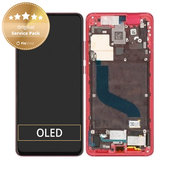 Wyświetlacz do Xiaomi Mi 9T, Mi 9T Pro, Ekran dotykowy z ramką, 560910014033, 560910013033, Red Flame, Genuine Service Pack