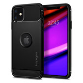 Etui do iPhone 11, Rugged Armor, Czarny, Black, Spigen