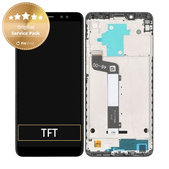 Wyświetlacz do Xiaomi Redmi Note 5 Pro, Ekran dotykowy z ramką, 560610027033, Czarny, Black, Genuine Service Pack