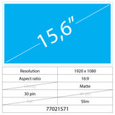 Asus VivoBook Asus VivoBook S530FA-EJ Wyświetlacz 15.6" LCD NanoEdge Matte, 30 pin, Full HD, Bez uchwytów