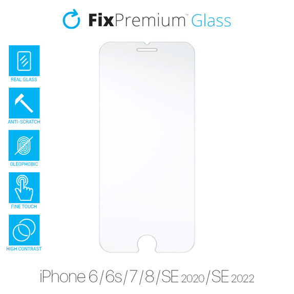 Szkło hartowane do iPhone 6, iPhone 6s, iPhone 7, iPhone 8, SE 2020, SE 2022