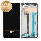 Wyświetlacz do Xiaomi Mi Max 3, Ekran dotykowy z ramką, 560610042033, Czarny, Black, Genuine Service Pack