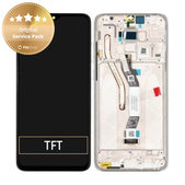 Wyświetlacz do Xiaomi Redmi Note 8 Pro, Ekran dotykowy z ramką, 56000300G700, Pearl White, Genuine Service Pack