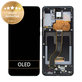 Wyświetlacz do Samsung S20 Plus G985F, Ekran dotykowy z ramką, GH82-22134A, GH82-22145A, GH82-31441A, Cosmic Black, Genuine Service Pack