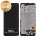 Wyświetlacz do Samsung A41 A415F, Ekran dotykowy z ramką, GH82-22860A, GH82-23019A, Prism Crush Black, Genuine Service Pack
