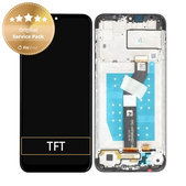 Wyświetlacz do Motorola Moto G8 Power Lite, Ekran dotykowy z ramką, 5D68C16532, 55D68C18031, Czarny, Black, Genuine Service Pack