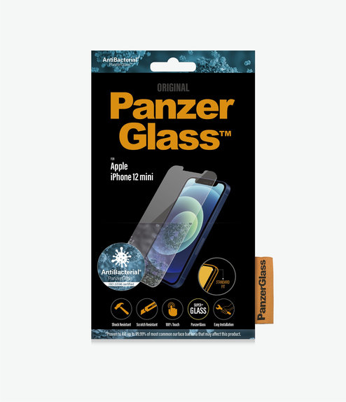 Szklo hartowane do iPhone 12 mini, Standard Fit AB, Przezroczysty, Transparent, PanzerGlass