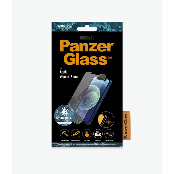 Szklo hartowane do iPhone 12 mini, Standard Fit AB, Przezroczysty, Transparent, PanzerGlass