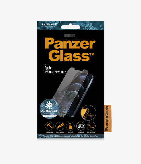 Szklo hartowane do iPhone 12 Pro Max, Standard Fit AB, Przezroczysty, Transparent, PanzerGlass