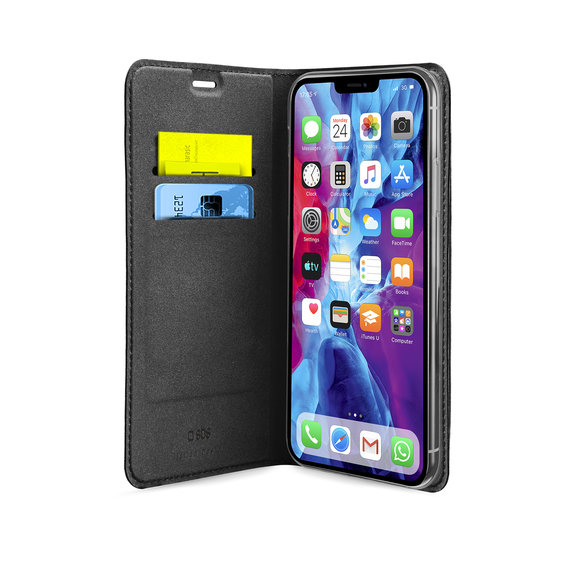 Etui do iPhone 12 mini, Book Wallet Lite, Czarny, Black, SBS