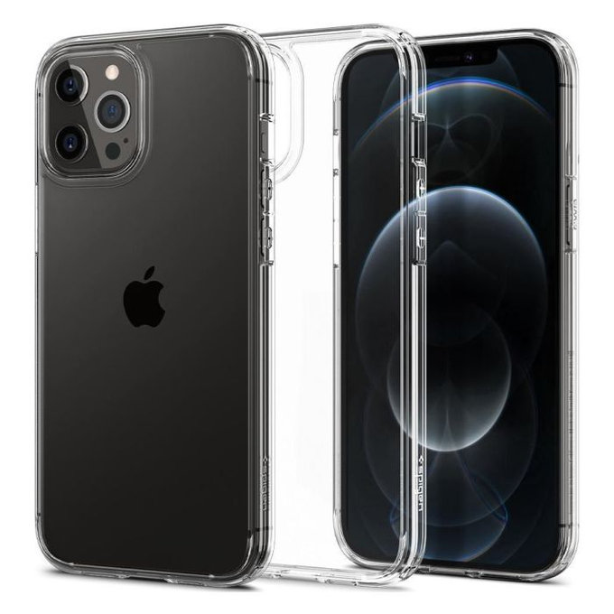 Etui do iPhone 12, 12 Pro, Ultra Hybrid, Przezroczysty, Transparent, Spigen