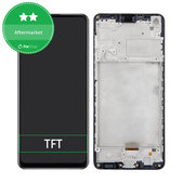 Wyświetlacz do Samsung A21s A217F, Ekran dotykowy z ramką, Czarny, Black, TFT