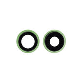 Szklo obiektywu tylnej kamery z ramką (2szt) do iPhone 12, 12 Mini, Zielony, Green