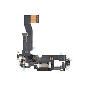 Złącze ładowania z taśmą flex do iPhone 12, 12 Pro, Czarny, Black