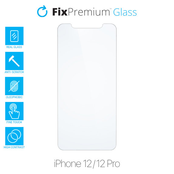 Szklo hartowane FixPremium Glass do iPhone 12 | 12 Pro