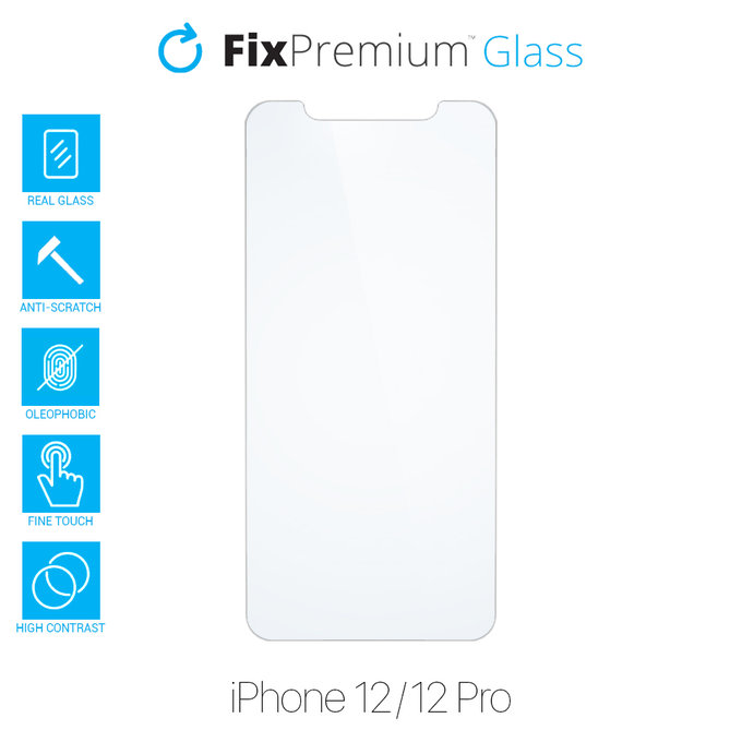Szklo hartowane FixPremium Glass do iPhone 12 | 12 Pro