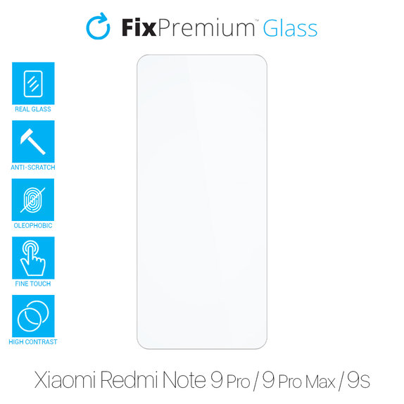 Szklo hartowane do Xiaomi Redmi Note 9 Pro, 9 Pro Max, 9S, FixPremium