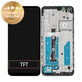 Wyświetlacz do Motorola Moto G8 XT2045, Ekran dotykowy z ramką, 5D68C16383, Czarny, Black, Genuine Service Pack