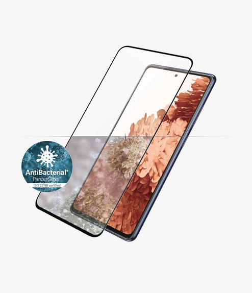 Szklo hartowane do Samsung S21+, Fingerprint komp., Full Cover, Czarny, Black, PanzerGlass