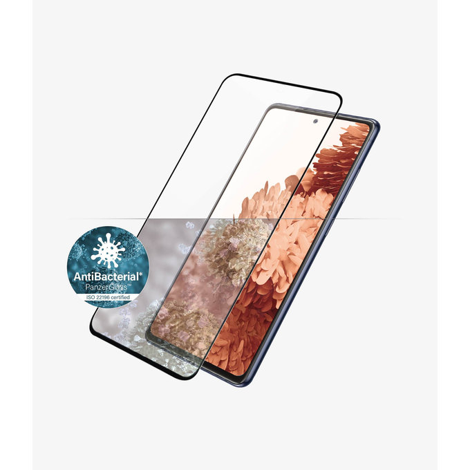 Szklo hartowane do Samsung S21+, Fingerprint komp., Full Cover, Czarny, Black, PanzerGlass