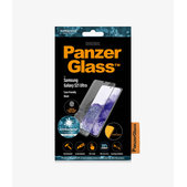 Szklo hartowane do Samsung S21 Ultra, Fingerprint komp., Case Friendly AB, Czarny, Black, PanzerGlass