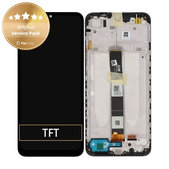 Wyświetlacz do Xiaomi Redmi 9C M2006C3MG, M2006C3MT, 9A M2006C3LG, M2006C3LI, Ekran dotykowy z ramką, 5600070C3L00, Czarny, Black, Genuine Service Pack