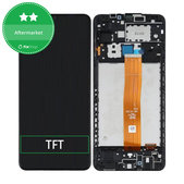 Wyświetlacz do Samsung A12 A125F, Ekran dotykowy z ramką, Czarny, Black, TFT
