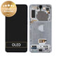 Wyświetlacz do Samsung S21 Plus G996B, Ekran dotykowy z ramką, GH82-24554C, GH82-27268C, GH82-24553C, Phantom Silver, Genuine Service Pack