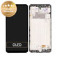 Wyświetlacz do Samsung M32 M325F, Ekran dotykowy z ramką, GH82-25981A, GH82-26193A, Czarny, Black, Genuine Service Pack