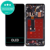 Wyświetlacz OLED do Huawei P30 Pro, P30 Pro 2020, Ekran dotykowy z ramką, Czarny, Black