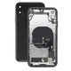 Tylna obudowa z malymi czesciami do iPhone XR, Czarny, Black
