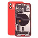 Tylna obudowa z malymi czesciami do iPhone 12, Czerwony, Red