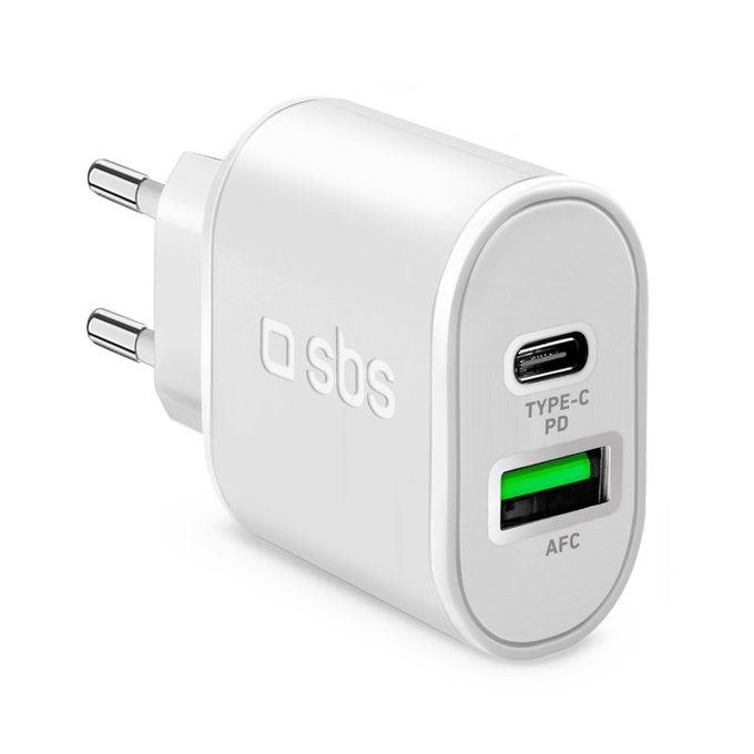 Ladowarka 20W USB, USB-C, Biały, White, SBS