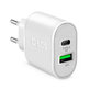 Ladowarka 20W USB, USB-C, Biały, White, SBS