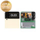 Wyświetlacz (External) do Samsung Z Flip 3 F711B, Ekran dotykowy z ramką, GH97-26773B, Kremowy, Cream, Genuine Service Pack