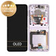 Wyświetlacz do Samsung Z Flip 3 F711B, Ekran dotykowy z ramką, Lawendowy, Lavender, GH82-26273D, GH82-27244D, Genuine Service Pack