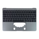 Górna ramka klawiatury z klawiaturą UK do MacBook 12" A1534 (Early 2015 - Mid 2017), Space Gray