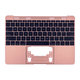 Górna ramka klawiatury z klawiaturą US do MacBook 12" A1534 (Early 2015 - Mid 2017), Rózowe Zloto, Rose Gold