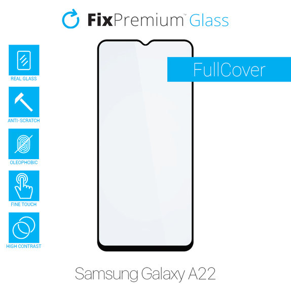 Szklo hartowane do Samsung A22, FullCover Glass