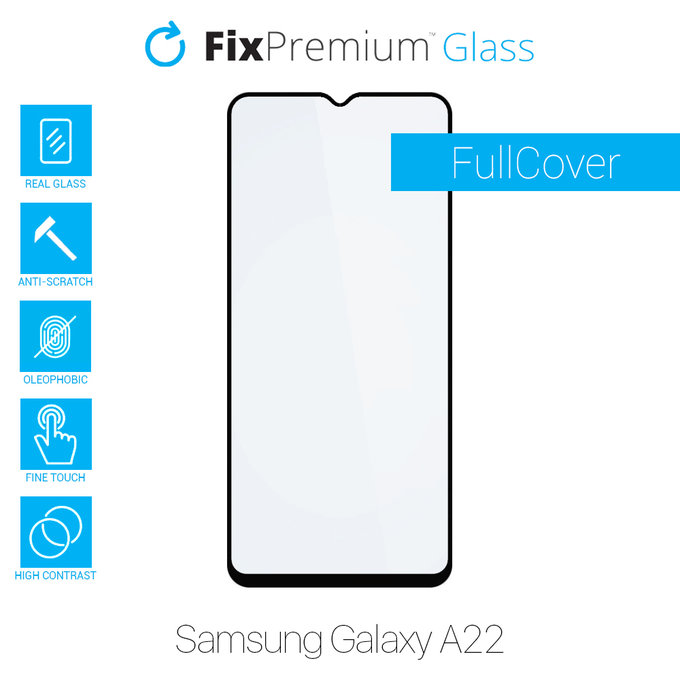 Szklo hartowane do Samsung A22, FullCover Glass