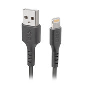 Kabel Lightning / USB (1m), czarny, black, SBS