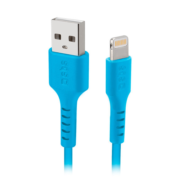 Kabel Lightning / USB (1m), niebieski, blue, SBS