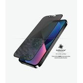 Szklo hartowane do iPhone 13, 13 Pro, 14, Case Friendly Privacy AB, Czarny, Black, PanzerGlass