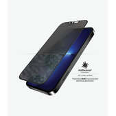 Szklo hartowane do iPhone 13 Pro Max, 14 Plus, Case Friendly Privacy AB, Czarny, Black, PanzerGlass